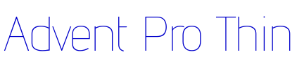 Advent Pro Thin шрифт